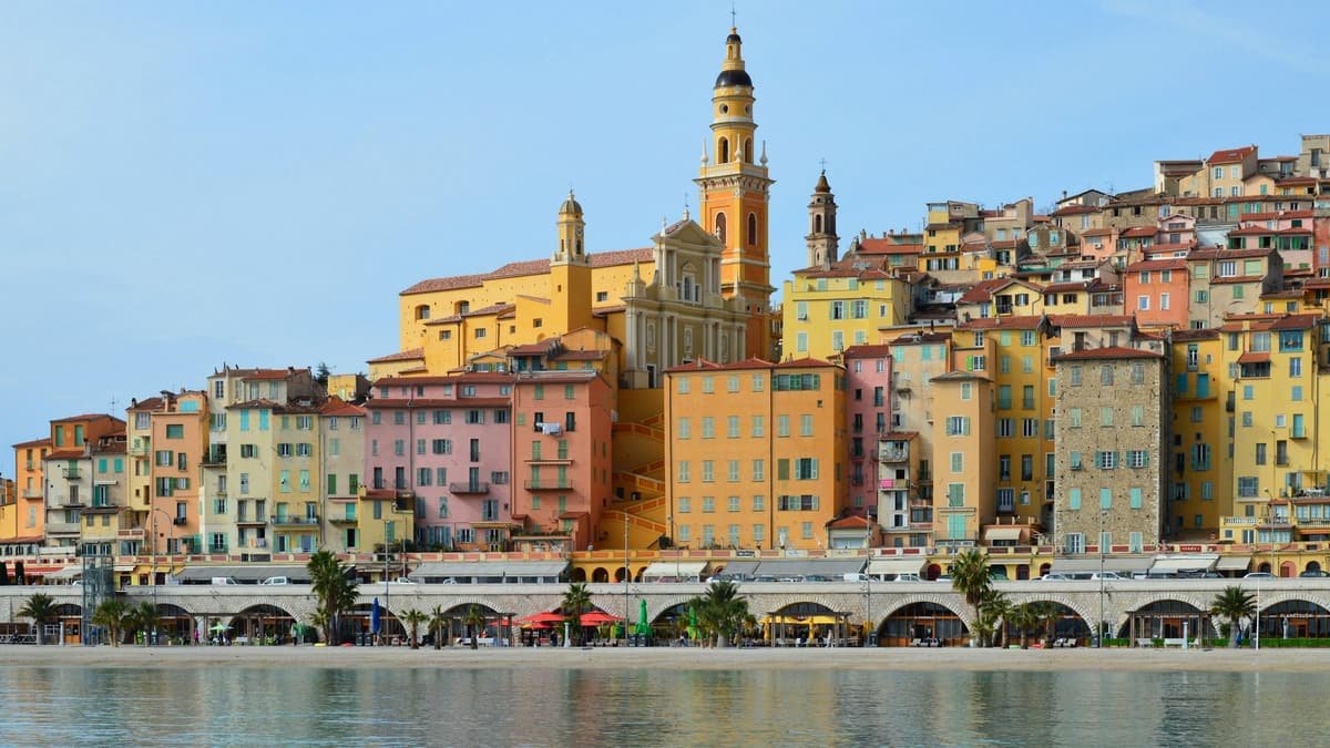 The old town of Menton and the Saint-Michel basilica